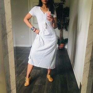 White Stripe maxi dress size XS